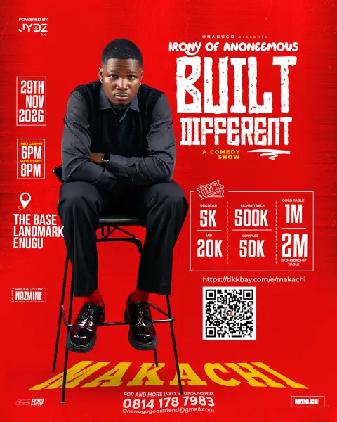 IRONY OF ANONEEMOUS - BUILT DIFFERENT event poster